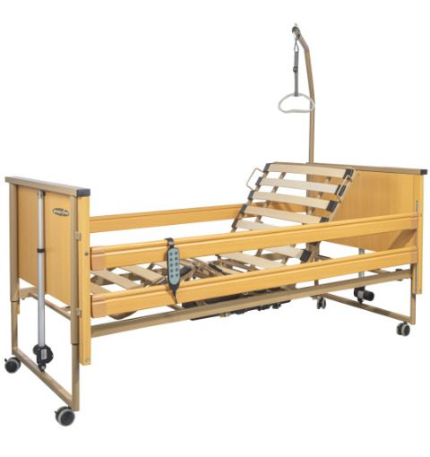ELEKTRIČNA NIZKA NEGOVALNA POSTELJA MOBIAK WOODY LOW