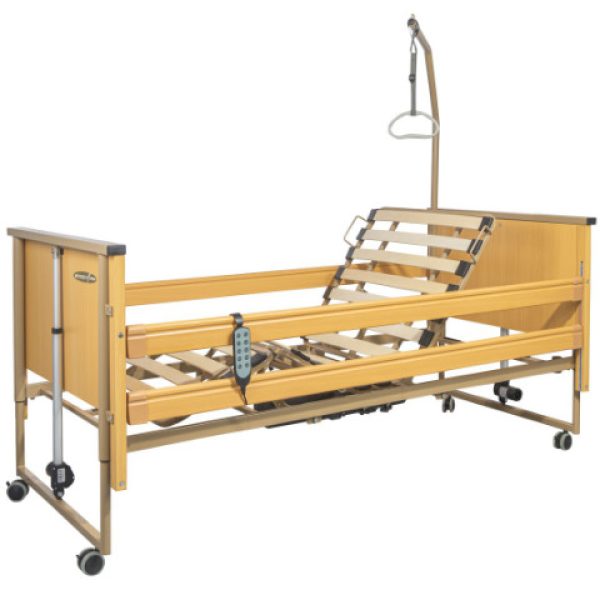 ELEKTRIČNA NIZKA NEGOVALNA POSTELJA MOBIAK WOODY LOW